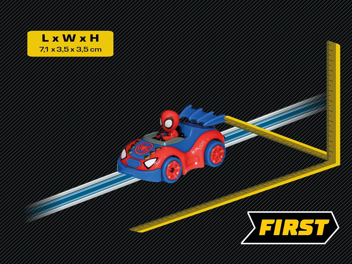 Carrera FIRST 20065032 Spidey & His Amazing Friends - Spidey Slot Car, With Original Marvel License, Suitable For Ages 3 Years+