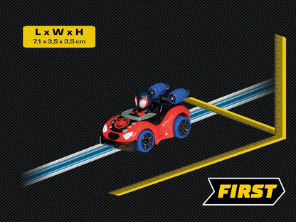 Carrera - 20065033 FIRST Spin | Schaal 1:50 voertuig | Spannende avonturen op de racebaan | Uniek ontwerp | Perfect voor jonge racers | Incl. 1 voertuig | Direct klaar voor gebruik