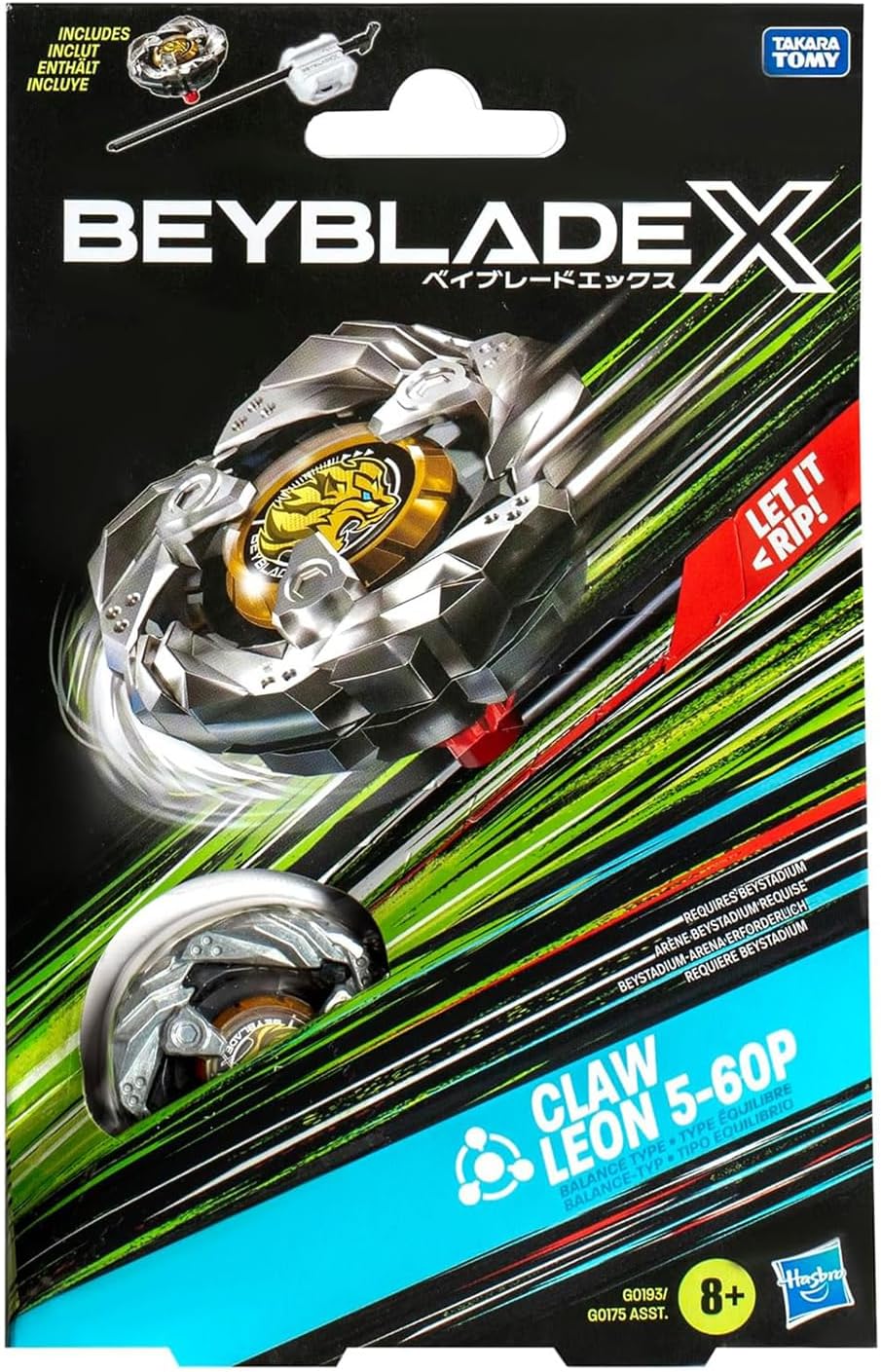 Beyblade X Claw Leon 5-60P Starter Pack Top and Launcher