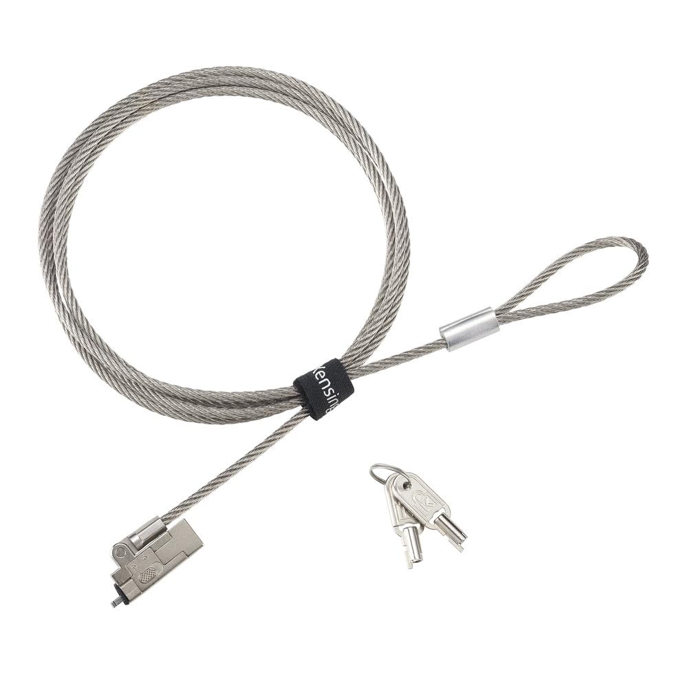 Kensington Slim NanoSaver 2.0 EQ Keyed Laptop Lock, Lockable Device Security Tether for Ultra-Thin Laptops, Lie Flat Thin Profile, Universal Fit, 1.8m (6') Strong Carbon Steel Cable (K60630WW