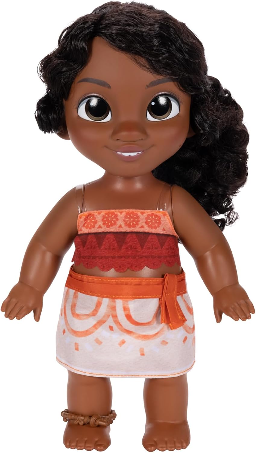 Moana 2 Disney's Little Sis Simea Doll & Pua Figure Playset By Jakks Pacific, Stands 11" / 27 cm Tall, Includes 1 Doll Outfit, 1 Pua, 1 Plastic Banana Bunch, Suggested for Ages 3+