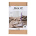 Starter Bastelset Resin Casting, blau, hellrosa, weiß, 3 Kerzenhalter und 2 Tabletts, 1 Packung