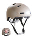 Crazy Safety Vertigo Mat Zwarte Fietshelm Voor- en Achterlicht USB | Skaterhelm Voor Scooter, Skateboard, Skates en BMX-fietsen, Stadsfietshelm Voor Heren Dames | M 54-57cm