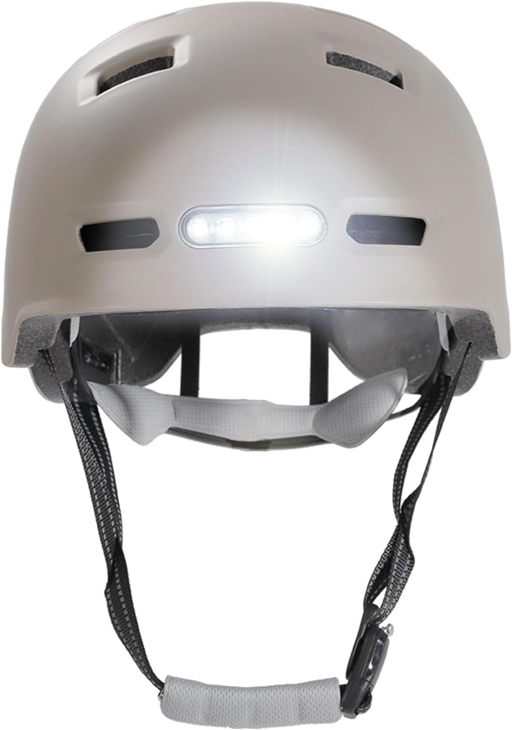 Crazy Safety Vertigo Mat Zwarte Fietshelm Voor- en Achterlicht USB | Skaterhelm Voor Scooter, Skateboard, Skates en BMX-fietsen, Stadsfietshelm Voor Heren Dames | M 54-57cm