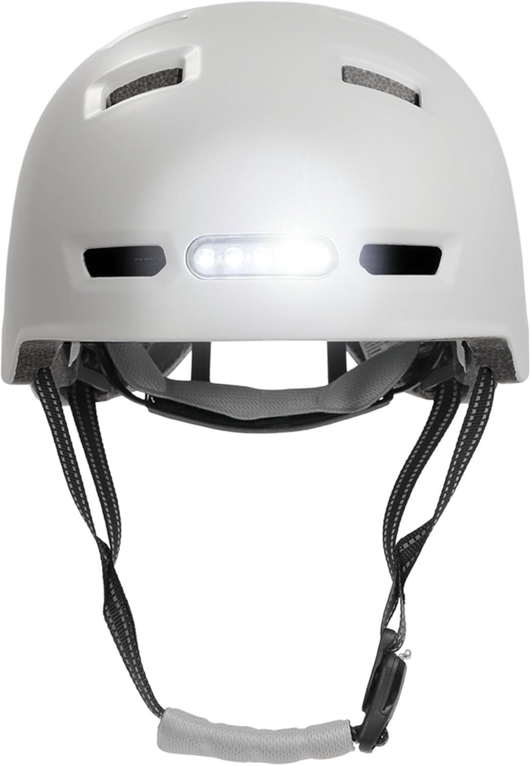 Crazy Safety Vertigo Mat Zwarte Fietshelm Voor- en Achterlicht USB | Skaterhelm Voor Scooter, Skateboard, Skates en BMX-fietsen, Stadsfietshelm Voor Heren Dames | M 54-57cm