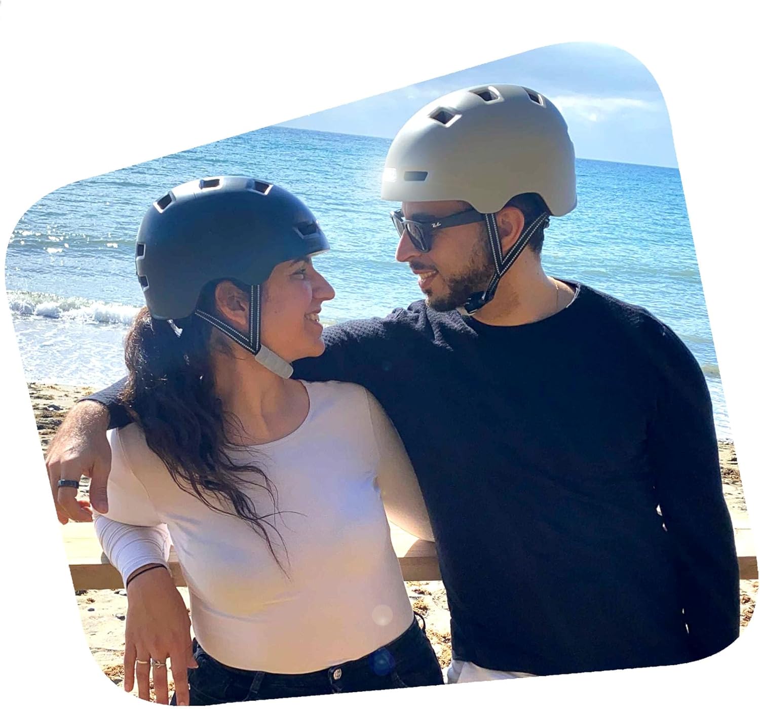 Crazy Safety Vertigo Mat Zwarte Fietshelm Voor- en Achterlicht USB | Skaterhelm Voor Scooter, Skateboard, Skates en BMX-fietsen, Stadsfietshelm Voor Heren Dames | M 54-57cm