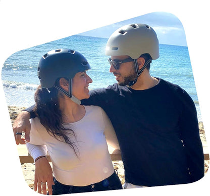 Crazy Safety Vertigo Mat Zwarte Fietshelm Voor- en Achterlicht USB | Skaterhelm Voor Scooter, Skateboard, Skates en BMX-fietsen, Stadsfietshelm Voor Heren Dames | M 54-57cm