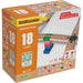 Alpha Boosterz Gleisverbinder -18-teiliges Trail-Set, hölzerne Eisenbahnschienen und Bausteine für Kinderspielzeug -passend für Brio-Gleisset und Duplo-Eisenbahnschienenadapter -anglebiger Holzzug
