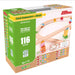 Alpha Boosterz Gleisverbinder-116 Stück Alles ineiner Box-XL,hölzerne Eisenbahngleise und Bausteine für Kinderspielzeug-passend für Brio-Gleisset und Duplo-Eisenbahn-Gleisadapter-anglebiger Holzzug