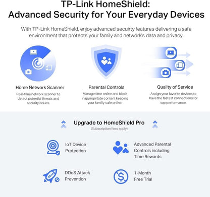 TP-Link AX5400 Mbps Multi-Gigabit Wi-Fi 6 Router, OneMesh™ /VPN Supported, USB 3.0 Port, 1 GHz Dual-Core CPU, TP-Link HomeShield, Ideal for Gaming Xbox/PS4/8K Steam, Plug and Play (Archer AX72 Pro)