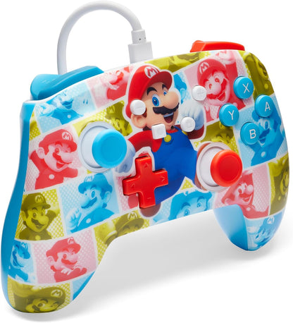 Powera Enhanced Wired Controller - Mario Hero Reel/ Nintendo Switch