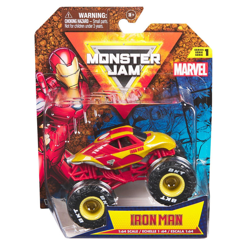 Monster Jam, Marvel Official Captain America Monster Truck, Die-Cast Vehicle, 1:64 Scale, Superhero Kids’ Toys for Boys Aged 3 and up