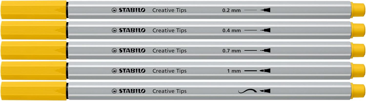 Multi-Tip Pen Set - STABILO Creative Tips - ARTY - Tin of 50 - URBAN - Assorted Colours