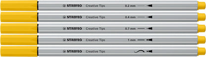 Multi-Tip Pen Set - STABILO Creative Tips - ARTY - Tin of 50 - URBAN - Assorted Colours