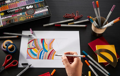 Multi-Tip Pen Set - STABILO Creative Tips - ARTY - Tin of 50 - URBAN - Assorted Colours