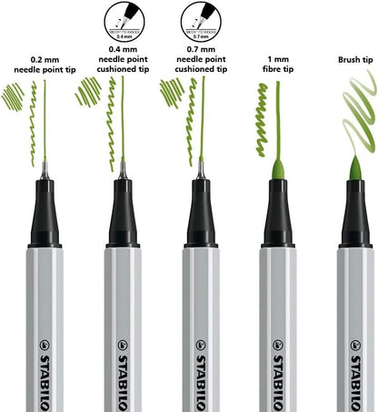 Multi-Tip Pen Set - STABILO Creative Tips - ARTY - Tin of 50 - URBAN - Assorted Colours