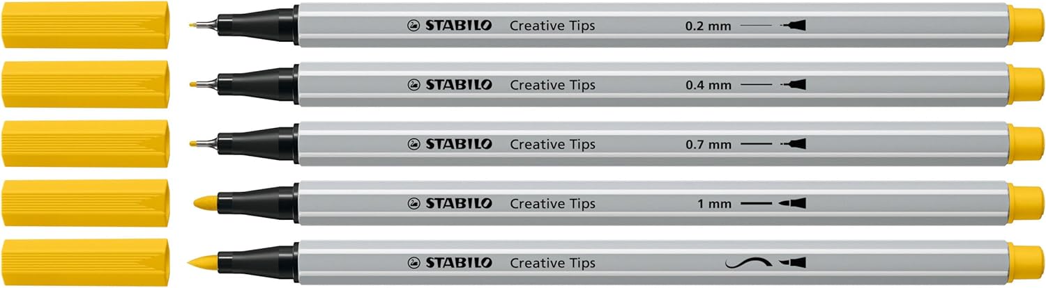 Multi-Tip Pen Set - STABILO Creative Tips - ARTY - Tin of 50 - URBAN - Assorted Colours