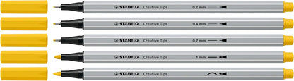 Multi-Tip Pen Set - STABILO Creative Tips - ARTY - Tin of 50 - URBAN - Assorted Colours