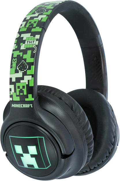 OTL Technologies MC1241 Minecraft Wireless Headphones with LED Light Up Feature - Black