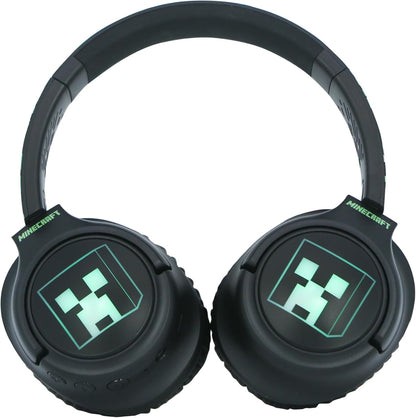 OTL Technologies MC1241 Minecraft Wireless Headphones with LED Light Up Feature - Black