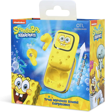 OTL Technologies SB1391 SpongeBob Squarepants Slider TWS Earphones with Slide Open Light Up Charging Case - Yellow