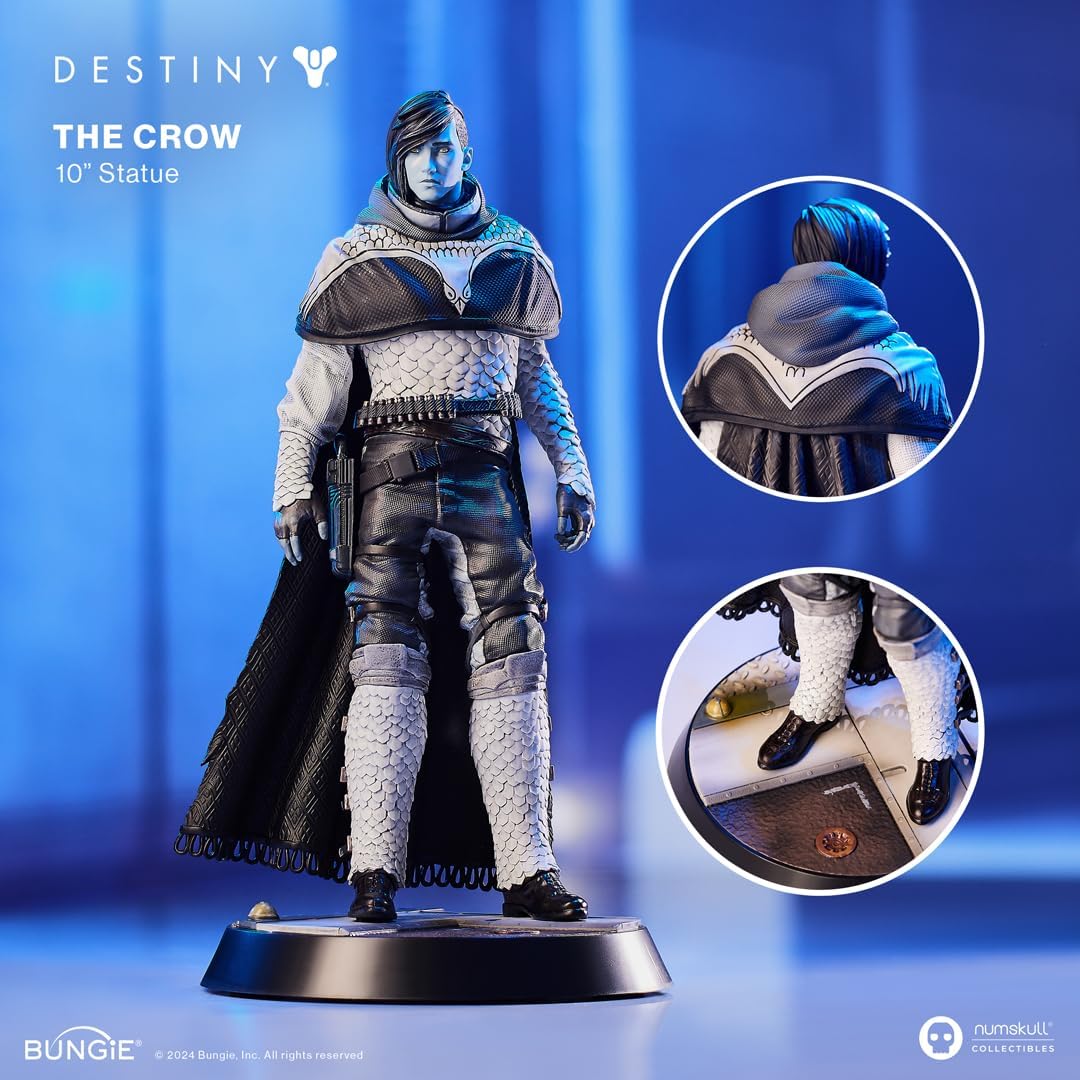 Numskull Die Krähenfigur 26 cm 10,2" Limited Edition Sammelreplik-Statue - Offizielles Destiny Merchandise - FPS Sci-Fi Action Videospiel Figur, The Crow
