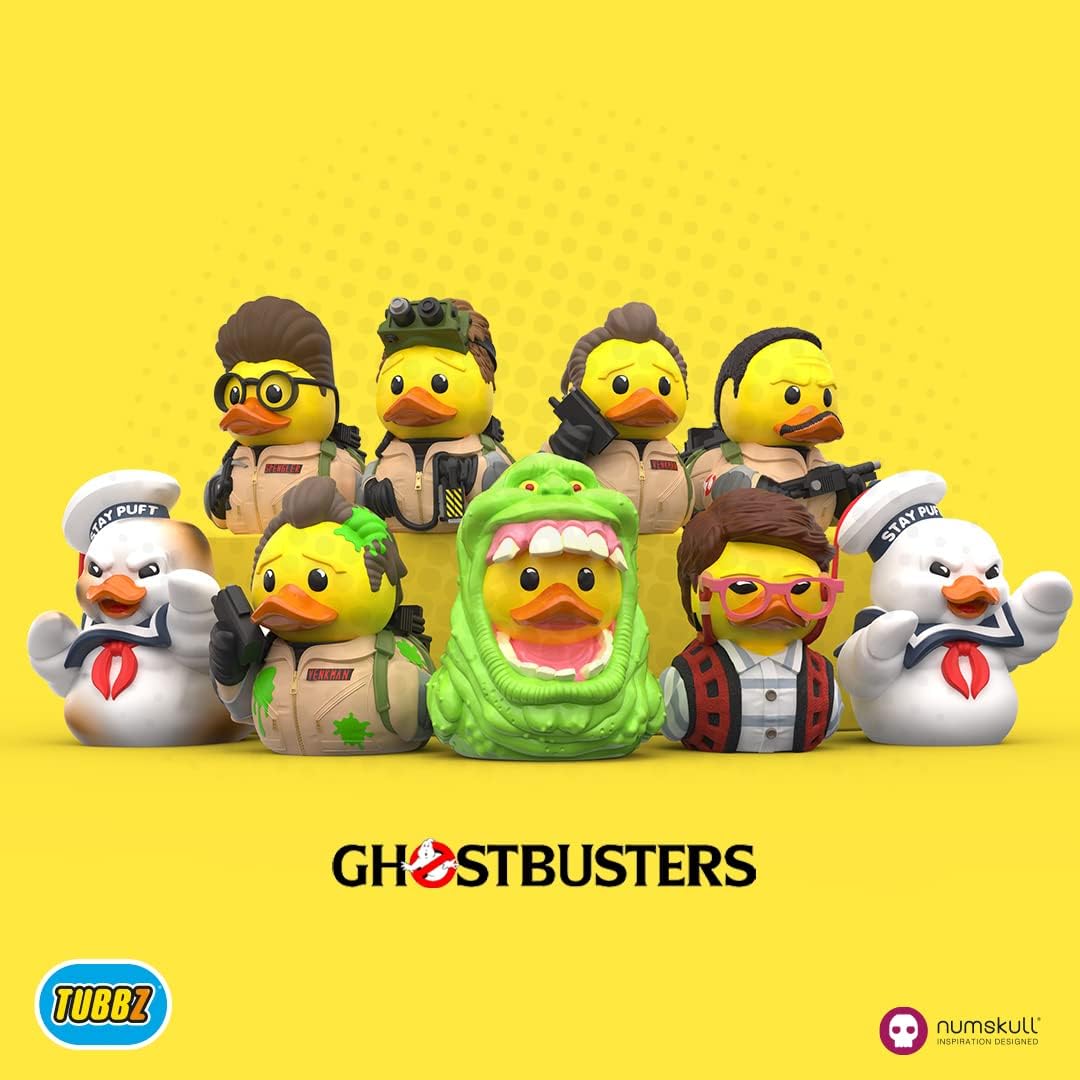 TUBBZ Eerste editie: Ghostbusters - Ray Stantz Cosplaying rubberen eend vinyl figuur (Janine Melnitz (badkuip