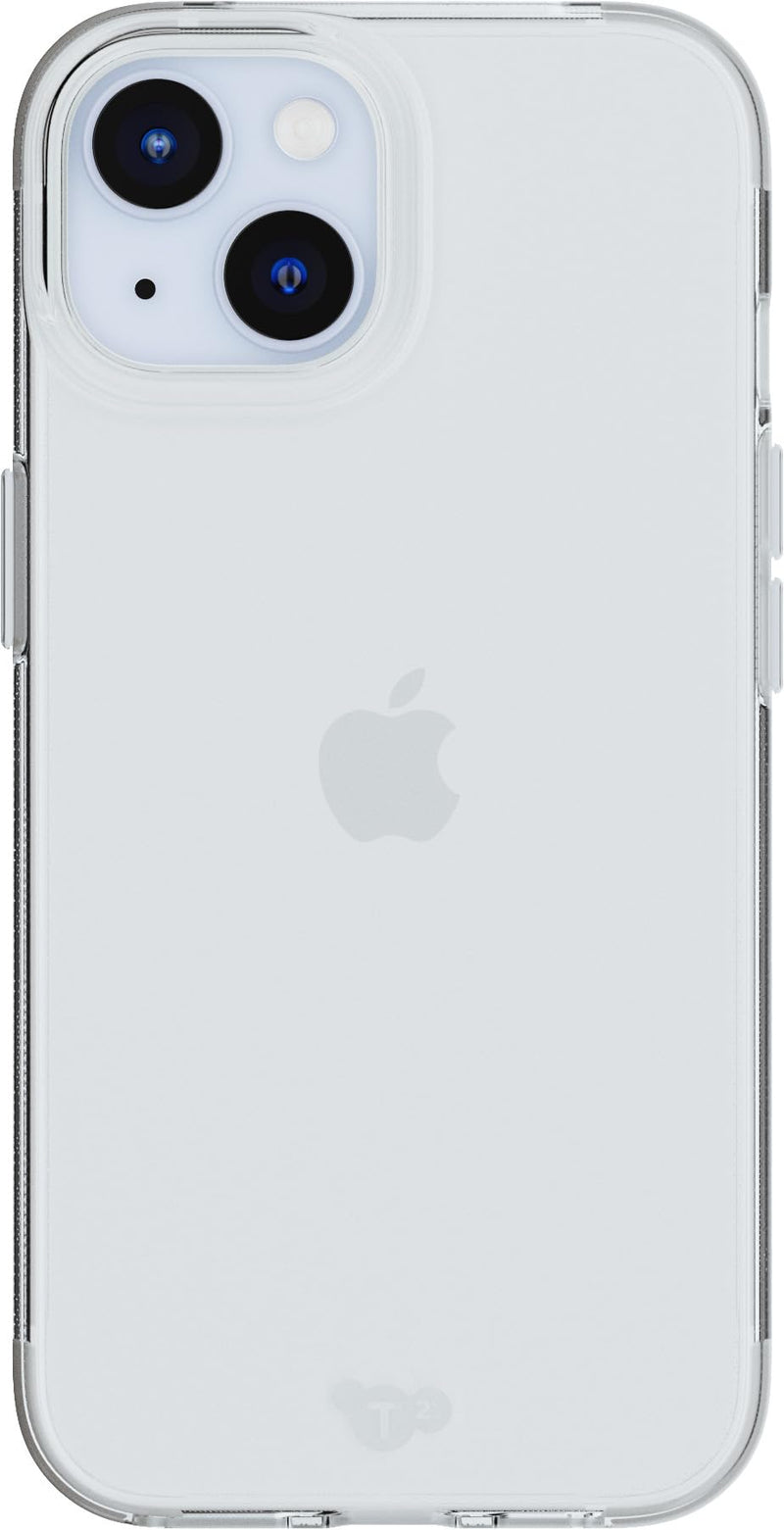 Tech21 Evo Lite Clear hoesje voor iPhone 15, Semi-Transparent, Standaard telefoonhoesje, TPU en Biologisch afbreekbaar materiaal, Valbescherming: 2.4m