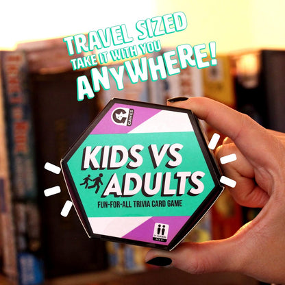 Ginger Fox Kids vs Adults Fun-for-All Trivia Card Game, Family Games for Ages 8+, Show Who s The Boss by Correctly Answering Trivia Cards, Fun Games for Family Game Night