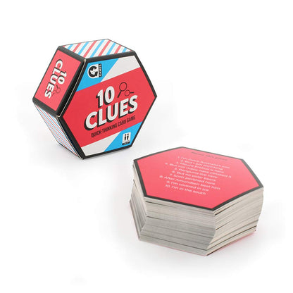 Ginger Fox - 10 Clues Quick-Thinking Card Game. Card Games for Adults and Kids Aged 12 and Over. Fun Card Games for Family Game Nights, Parties and More