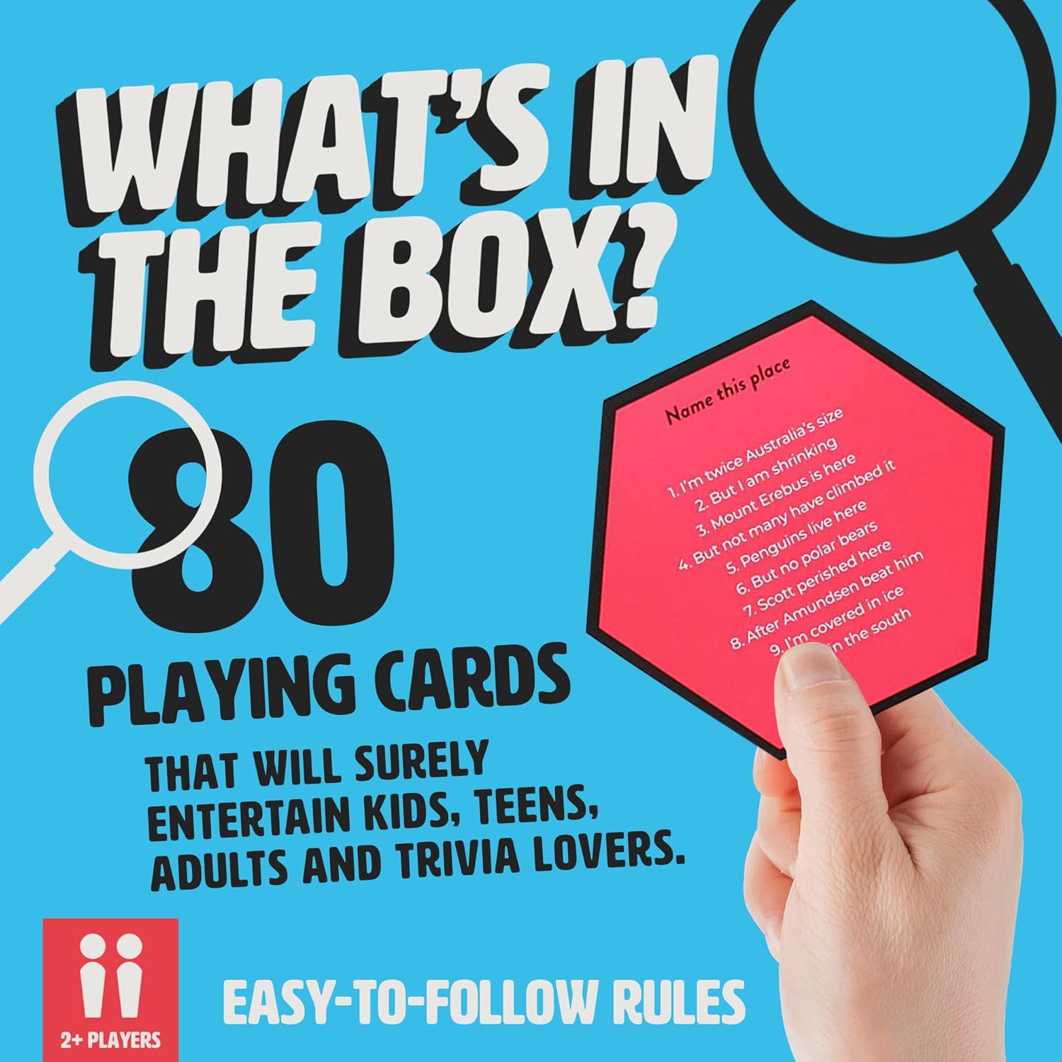 Ginger Fox - 10 Clues Quick-Thinking Card Game. Card Games for Adults and Kids Aged 12 and Over. Fun Card Games for Family Game Nights, Parties and More