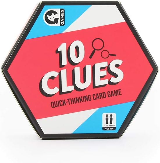 Ginger Fox - 10 Clues Quick-Thinking Card Game. Card Games for Adults and Kids Aged 12 and Over. Fun Card Games for Family Game Nights, Parties and More