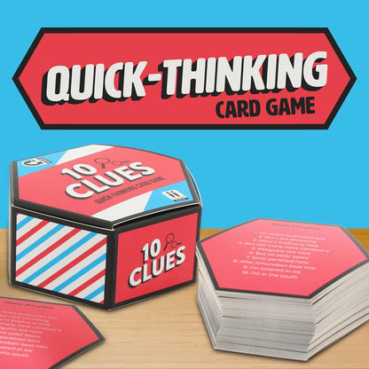 Ginger Fox - 10 Clues Quick-Thinking Card Game. Card Games for Adults and Kids Aged 12 and Over. Fun Card Games for Family Game Nights, Parties and More