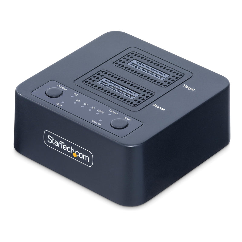 StarTech.com Duplicatore di unità M.2 NVMe 1:1 autonomo da 90 GBpm, docking station per 2 drive M.2, USB-C 3.2 20 Gbps