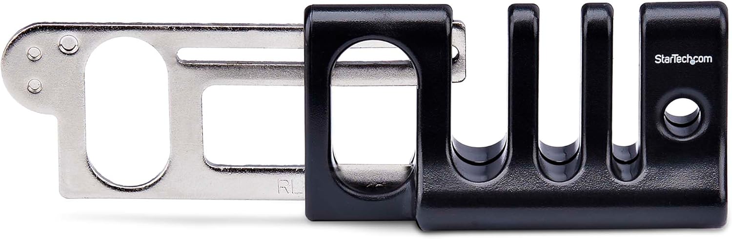 StarTech.com Peripheral Cable Anchor Lock, Secure Keyboard/Mouse, Cable Trap w/Metal Plate, Use w/Laptop Security Cable