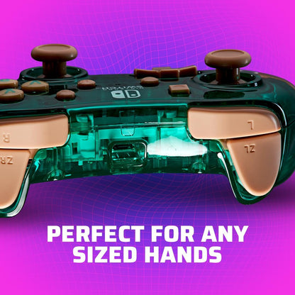 PDP Rock Candy bekabeld Gaming Switch Pro Controller - Timmy & Tommy - Teal - Licensed by Nintendo - OLED / Lite Compatible - Compact, Durable Travel Controller Animal Crossing