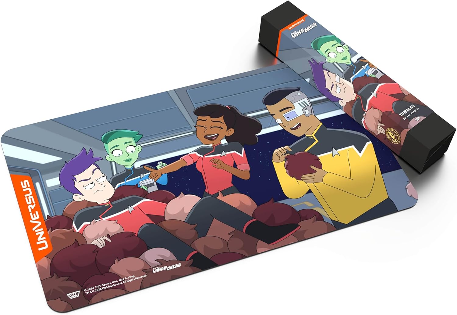 UniVersus: Star Trek: Lower Decks - Tribbles Playmat - 24 x 14 Neoprene Mat, Non-Slip Back, Tabletop Card Game Accessory, UVS Games, Licensed