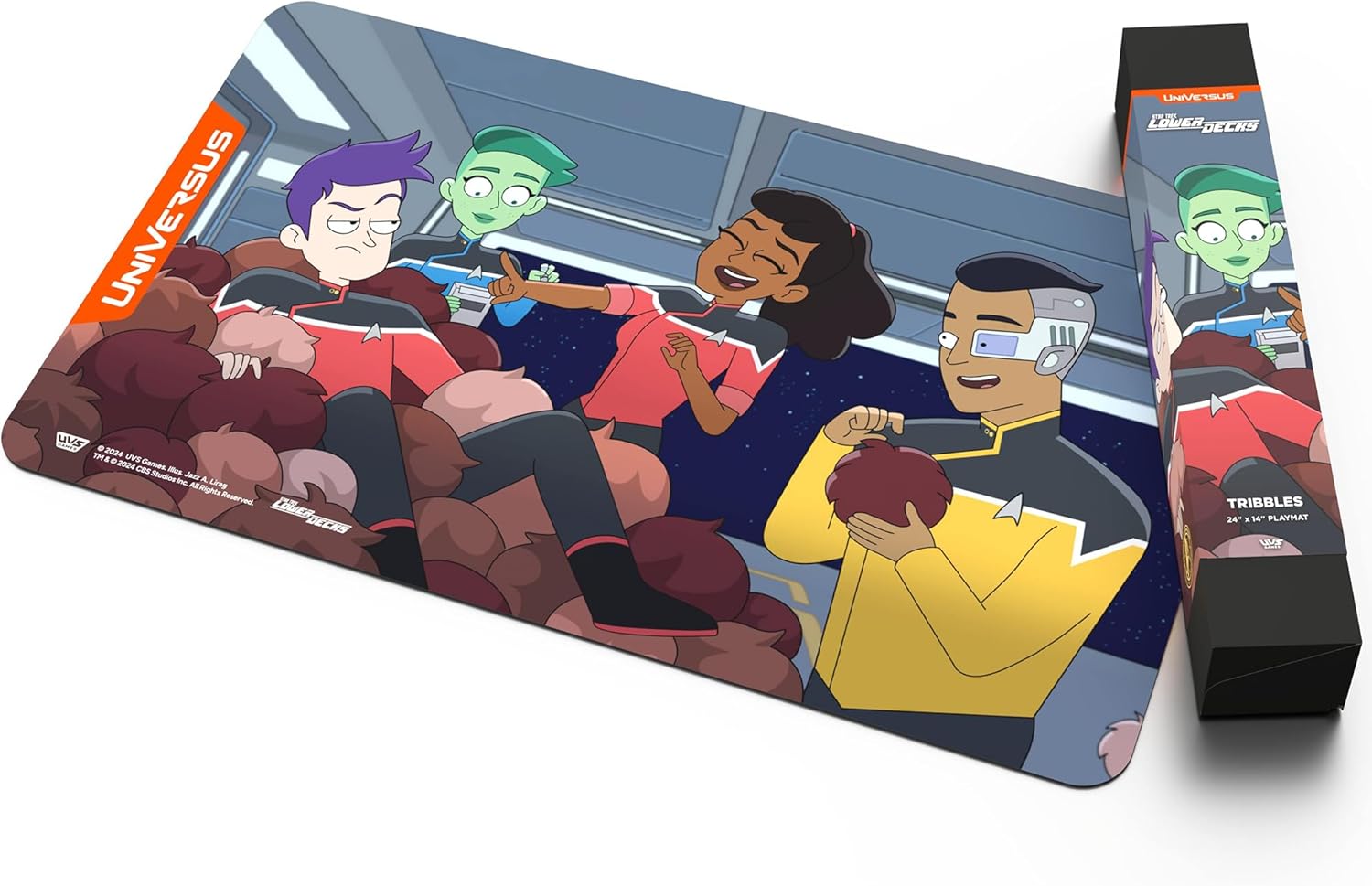 UniVersus: Star Trek: Lower Decks - Tribbles Playmat - 24 x 14 Neoprene Mat, Non-Slip Back, Tabletop Card Game Accessory, UVS Games, Licensed