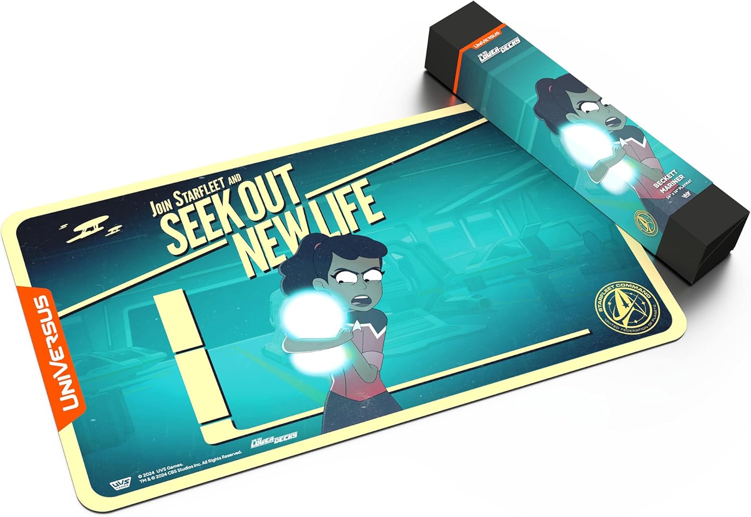UniVersus: Star Trek: Lower Decks - Beckett Mariner Playmat - 24 x 14 Neoprene Mat, Tabletop Card Game Accessory, UVS Games, Officially Licensed