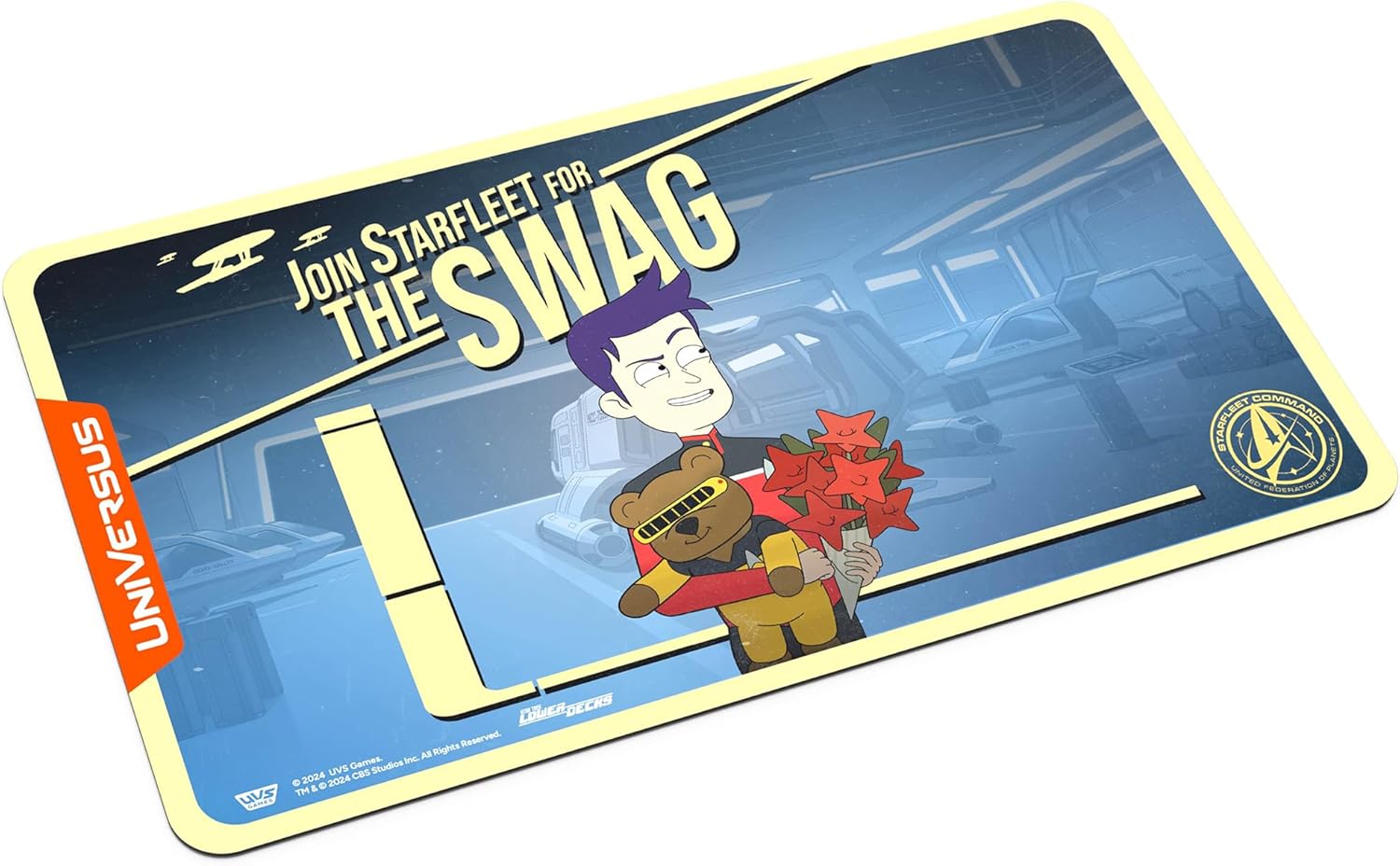 UniVersus: Star Trek: Lower Decks - Brad Boimler Playmat - 24 x 14 Neoprene Mat, Tabletop Card Game Accessory, UVS Games, Officially Licensed