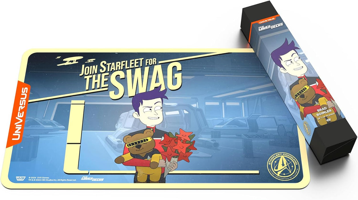 UniVersus: Star Trek: Lower Decks - Brad Boimler Playmat - 24 x 14 Neoprene Mat, Tabletop Card Game Accessory, UVS Games, Officially Licensed