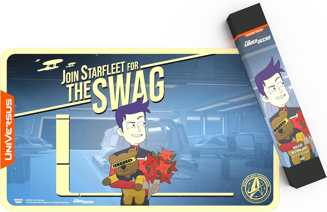 UniVersus: Star Trek: Lower Decks - Brad Boimler Playmat - 24 x 14 Neoprene Mat, Tabletop Card Game Accessory, UVS Games, Officially Licensed