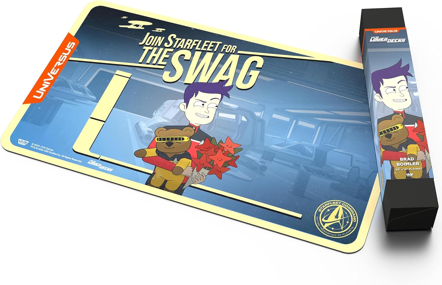 UniVersus: Star Trek: Lower Decks - Brad Boimler Playmat - 24 x 14 Neoprene Mat, Tabletop Card Game Accessory, UVS Games, Officially Licensed