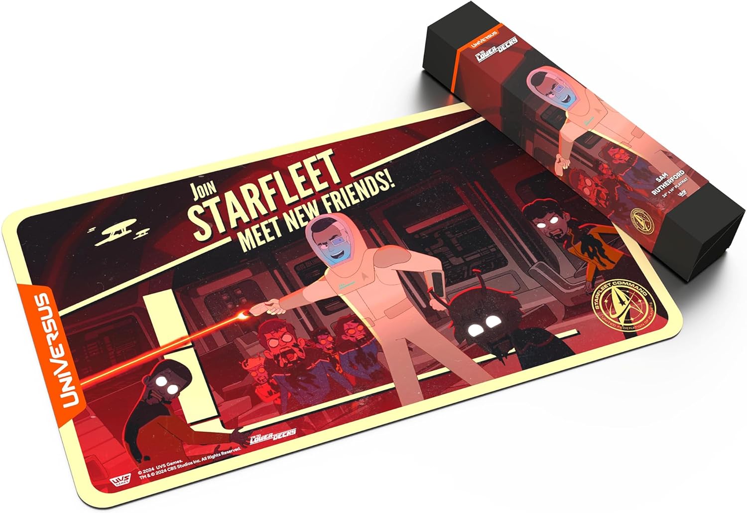 UniVersus: Star Trek: Lower Decks - Sam Rutherford Playmat - 24 x 14 Neoprene Mat, Tabletop Card Game Accessory, UVS Games, Officially Licensed