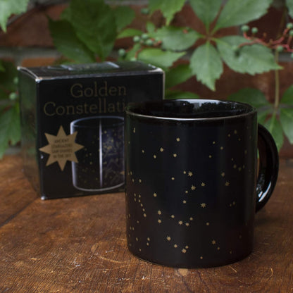 The Unemployed Philosophers Guild Heat Changing Constellation Mug - Gold Stars - Add Coffee or Tea and 11 Constellations Appear - Comes in a Fun Gift Box