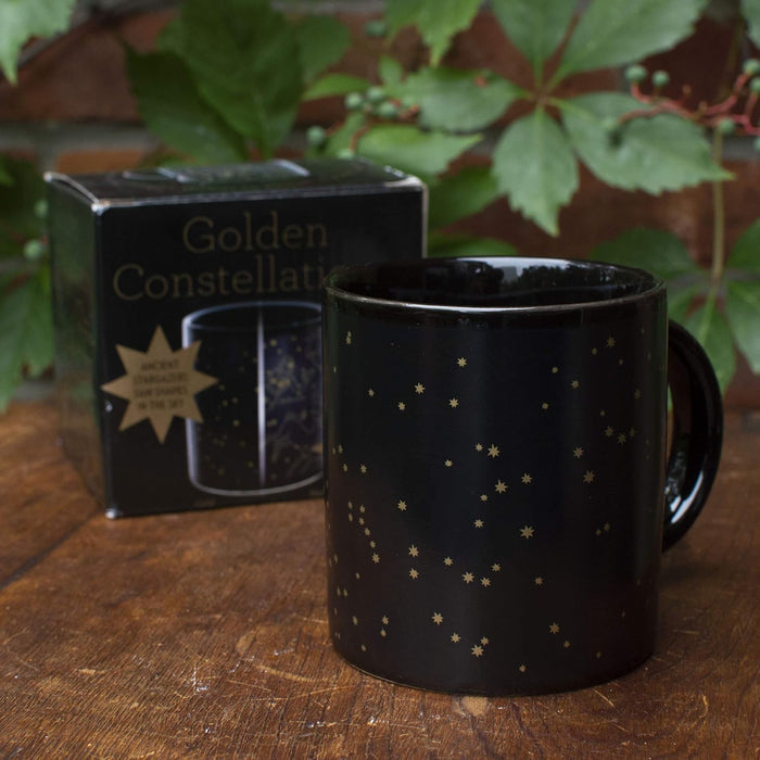 The Unemployed Philosophers Guild Heat Changing Constellation Mug - Gold Stars - Add Coffee or Tea and 11 Constellations Appear - Comes in a Fun Gift Box