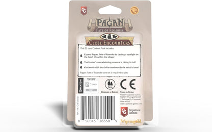 Capstone Games Pagan: Fate of Roanoke - Paquete de expansión de encuentros cercanos, juego de cartas de deducción asimétrica de Dueling Witch & Hunter lleno de intriga y misterio, 2 jugadores, 60