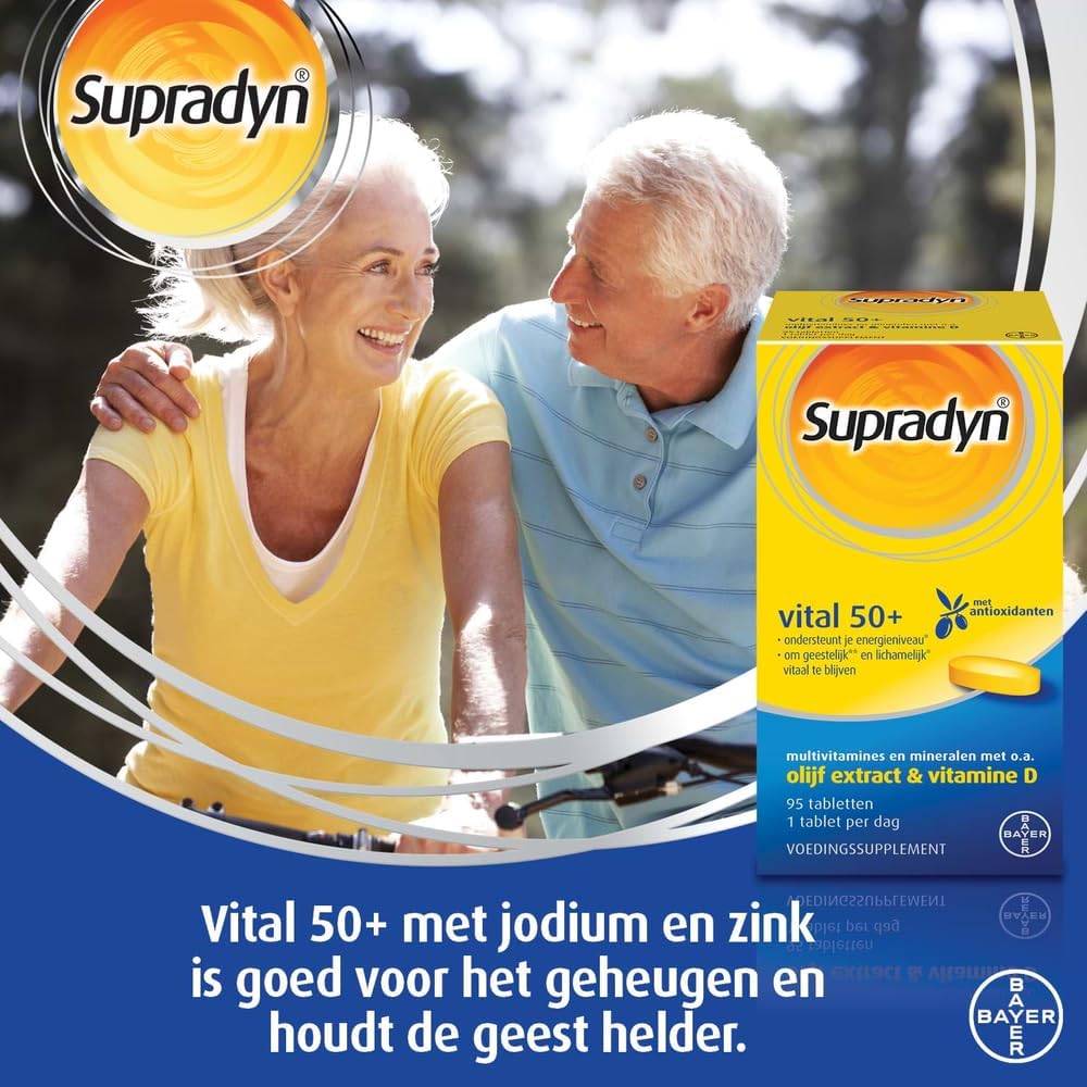 Supradyn Vital 50+ Jaar - Multivitaminen Om Vitaal Te Blijven Speciaal Voor Vijftigplussers* - 95 Tabletten