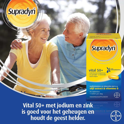 Supradyn Vital 50+ Jaar - Multivitaminen Om Vitaal Te Blijven Speciaal Voor Vijftigplussers* - 95 Tabletten
