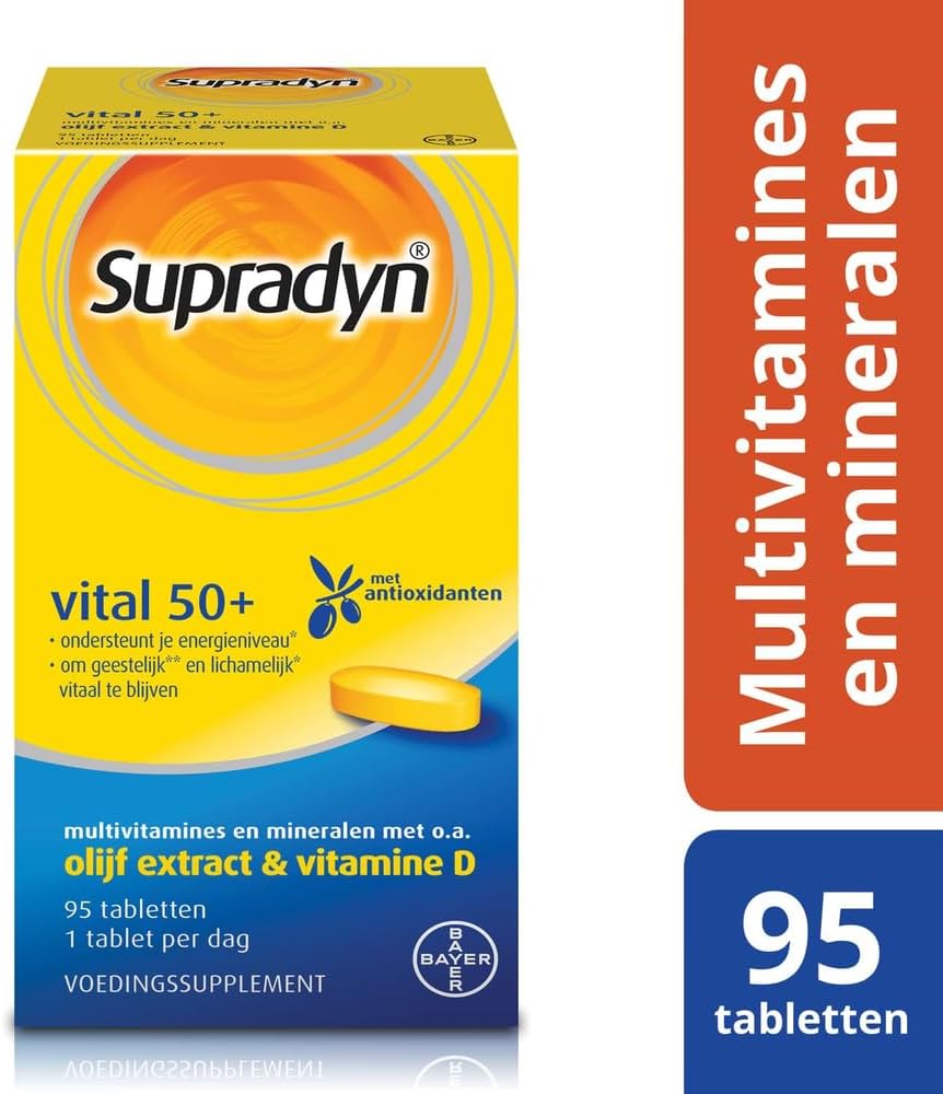 Supradyn Vital 50+ Jaar - Multivitaminen Om Vitaal Te Blijven Speciaal Voor Vijftigplussers* - 95 Tabletten